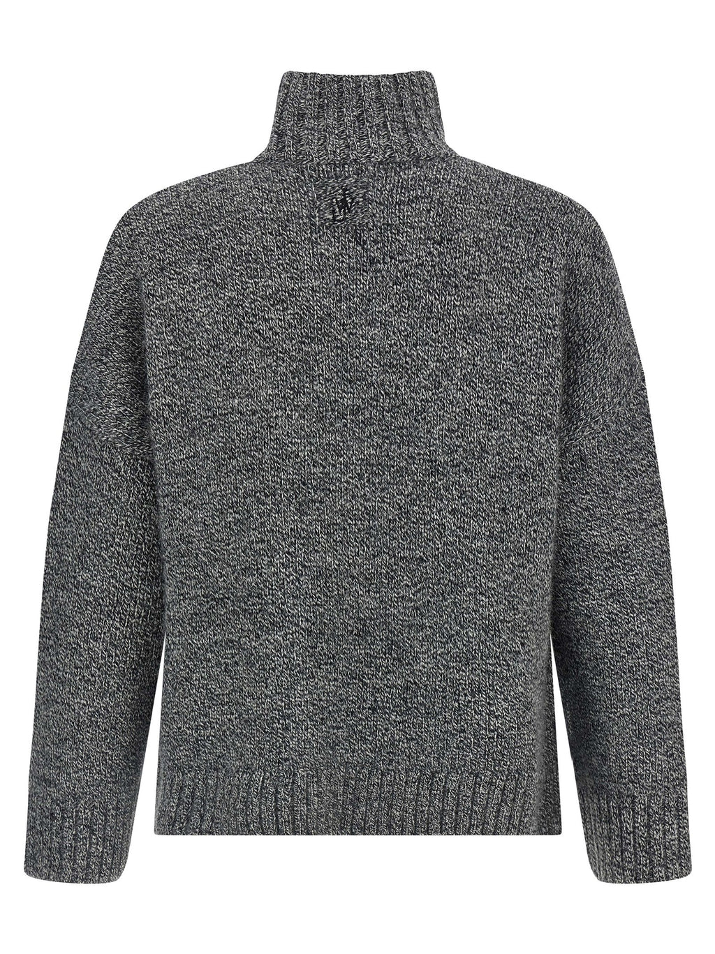 Gray Wool‑Alpaca Blend Cardigan