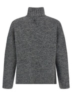 Gray Wool‑Alpaca Blend Cardigan