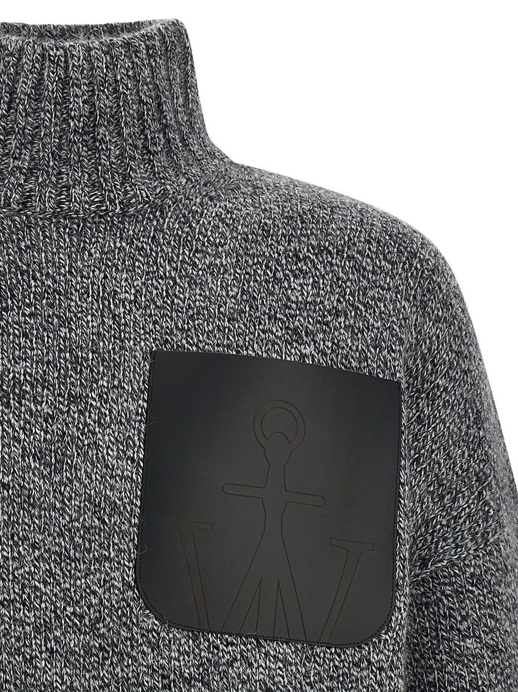 Gray Wool‑Alpaca Blend Cardigan