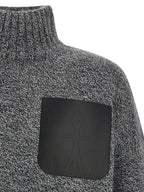 Gray Wool‑Alpaca Blend Cardigan