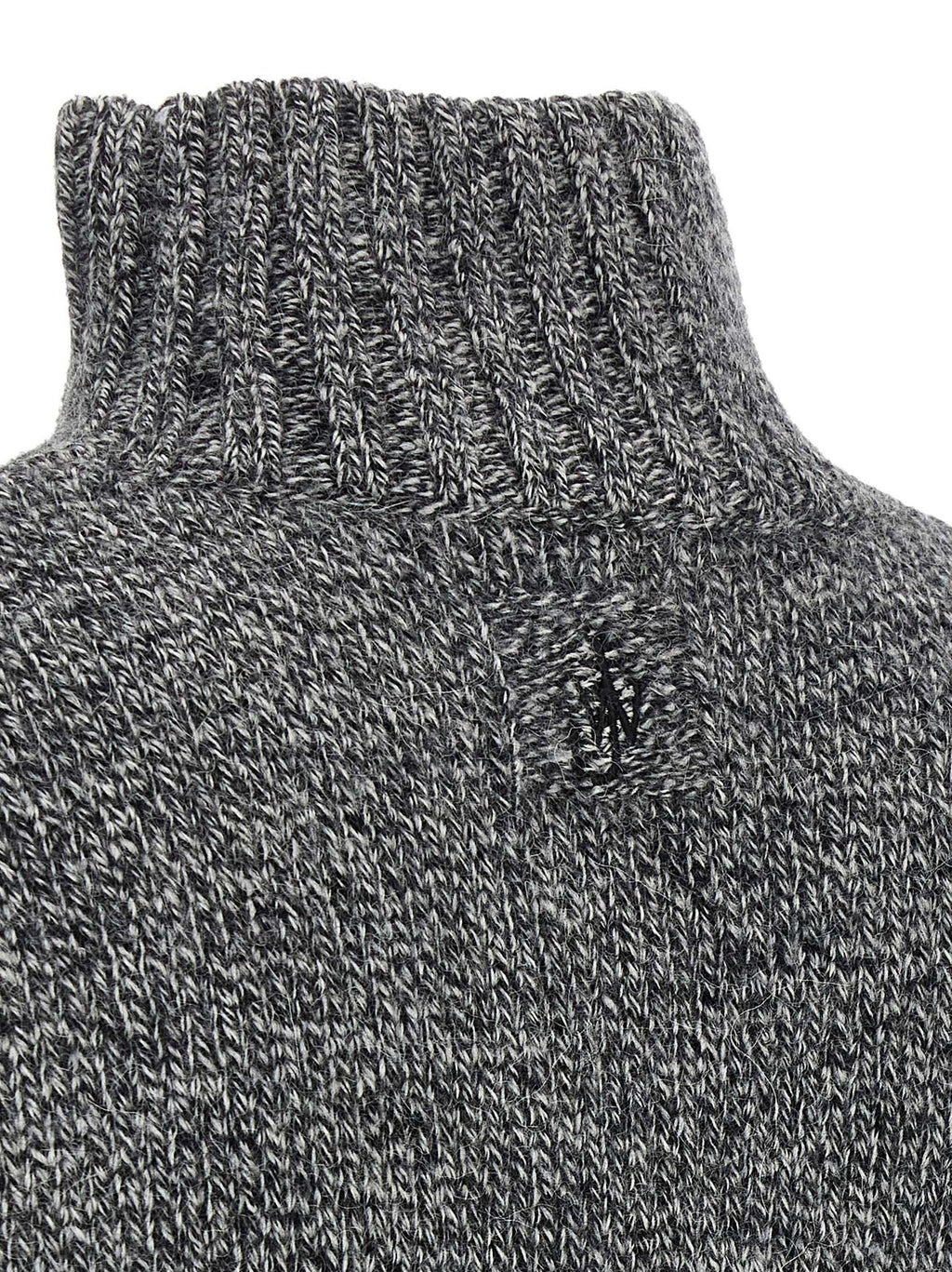 Gray Wool‑Alpaca Blend Cardigan