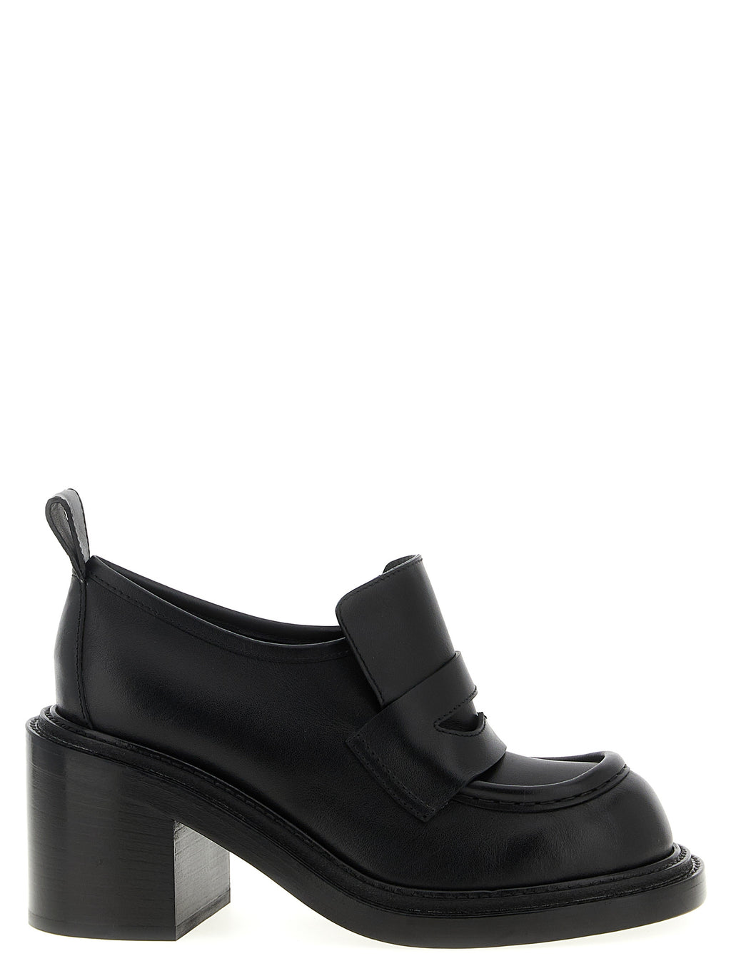 Black Leather Olivia Loafers