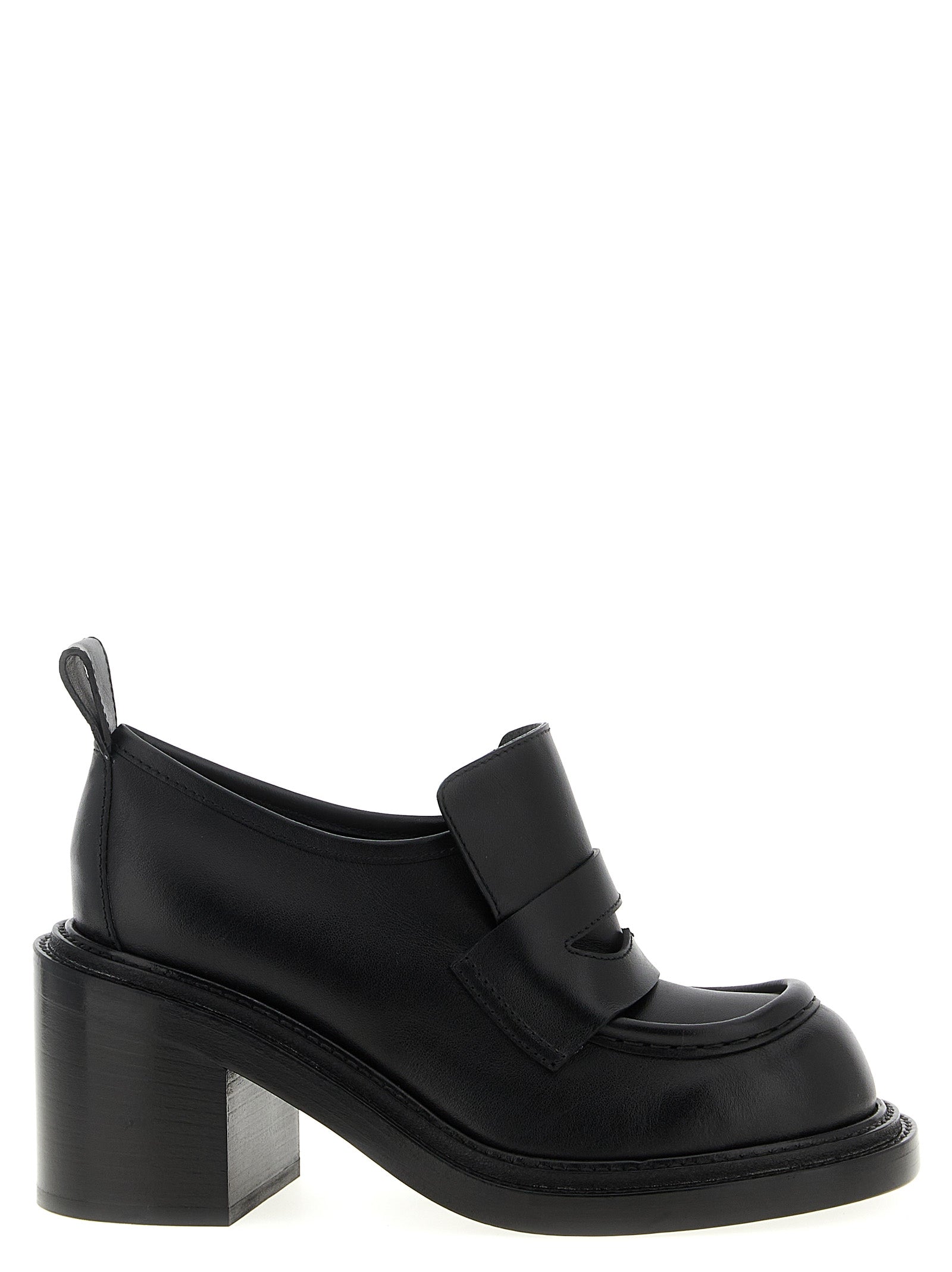 Black Leather Olivia Loafers