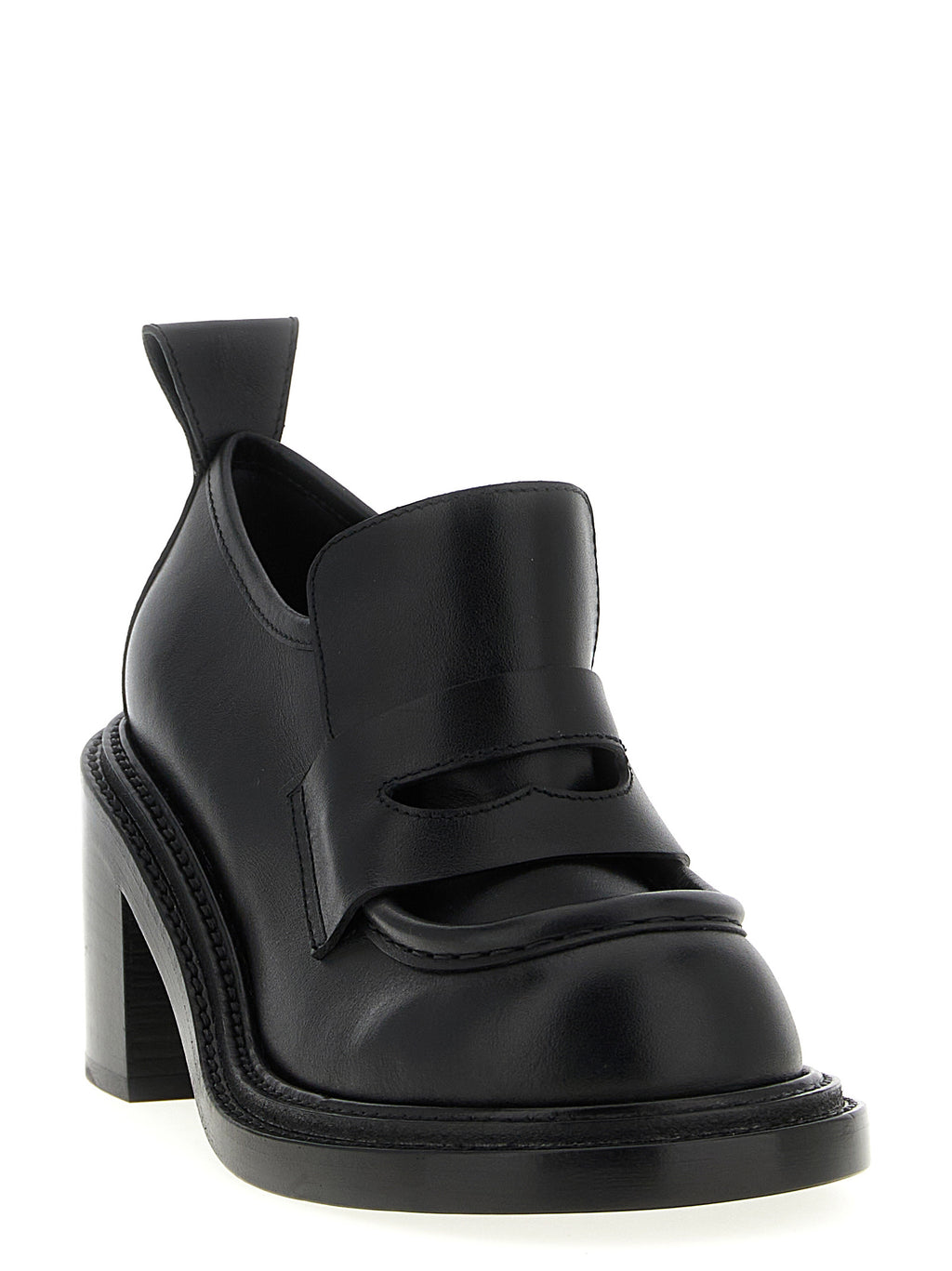 Black Leather Olivia Loafers
