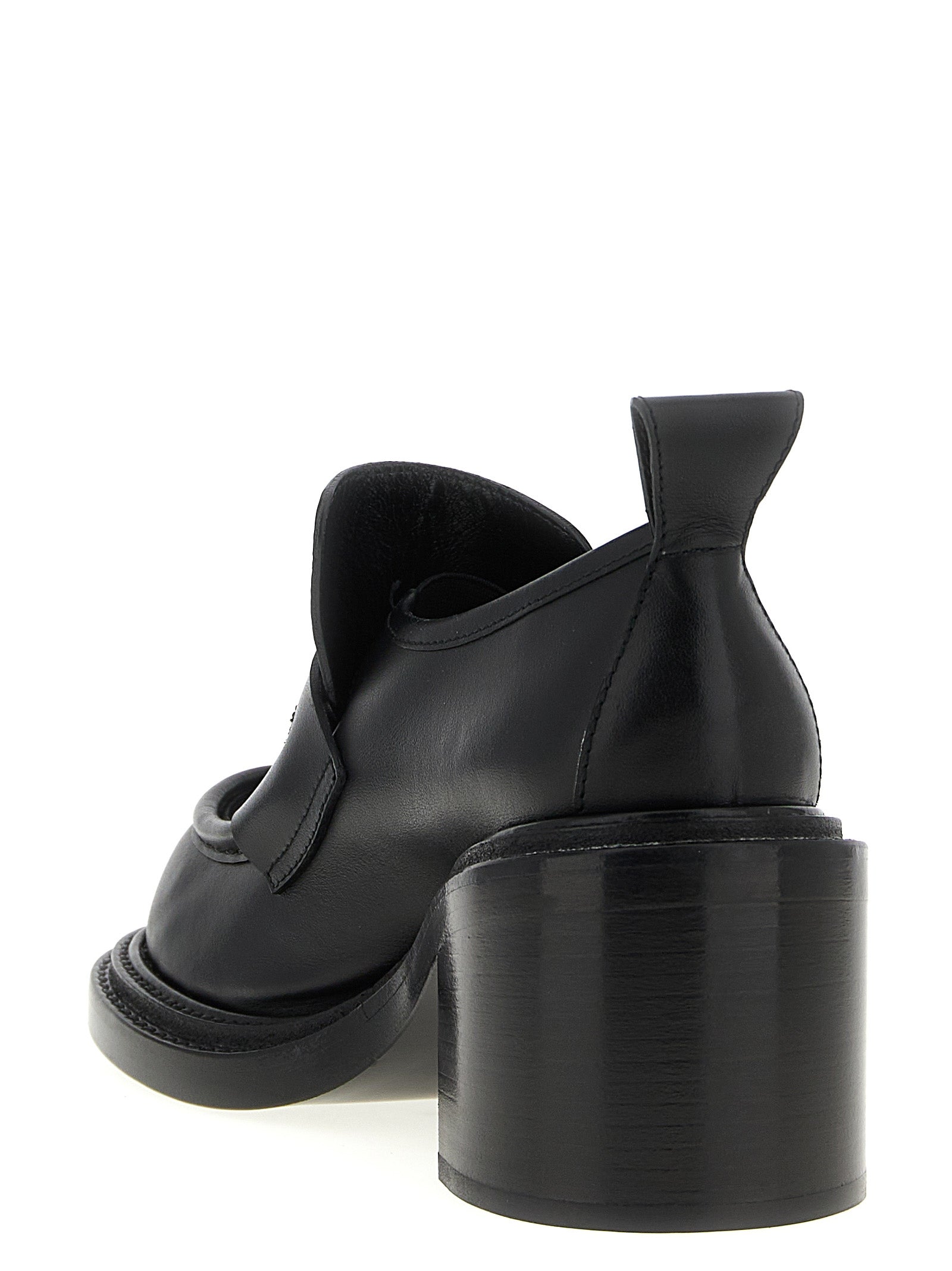 Black Leather Olivia Loafers