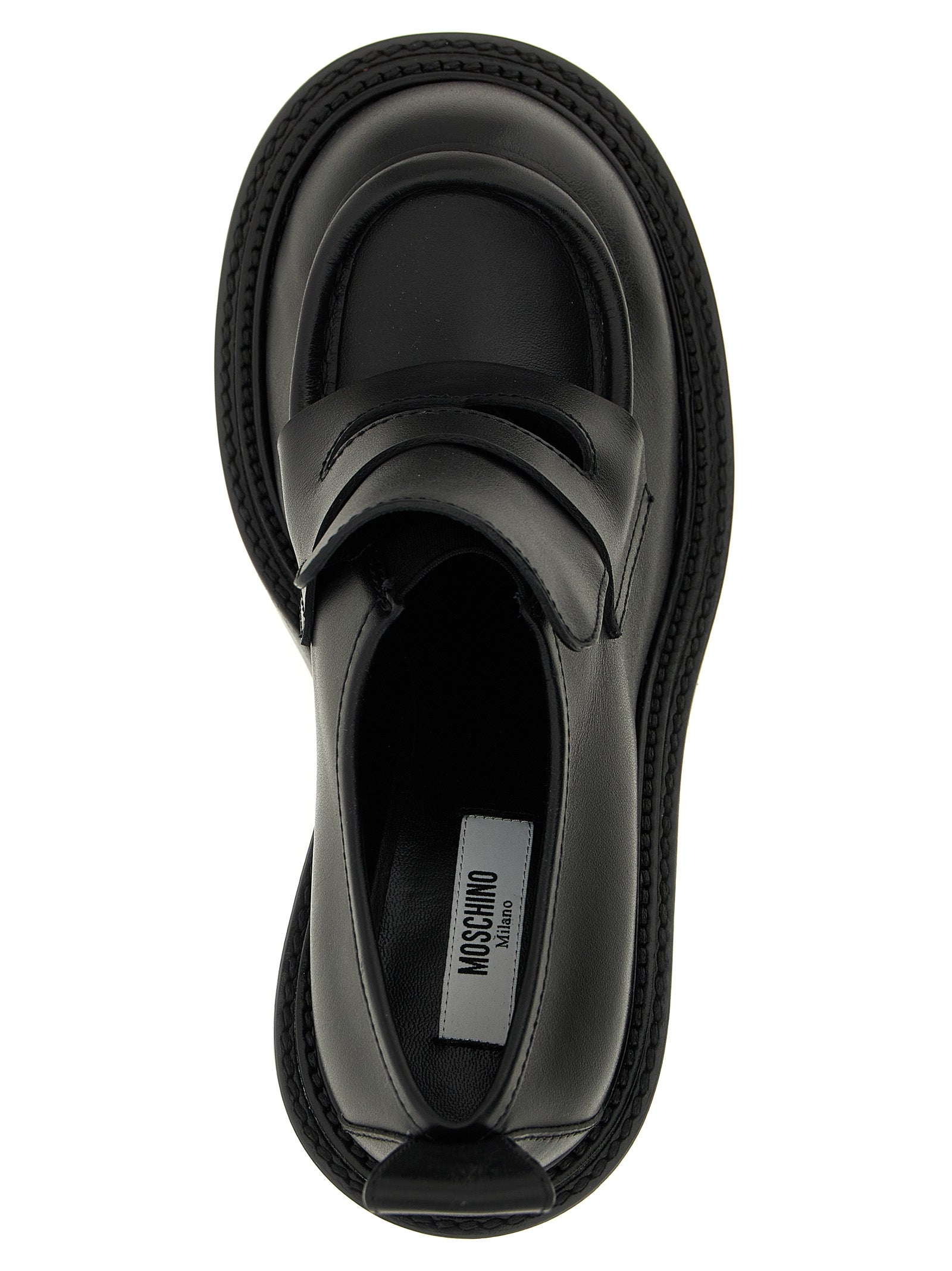 Black Leather Olivia Loafers