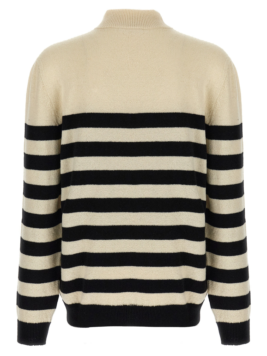 Bicolor Wool‑Cashmere Marinière Cardigan