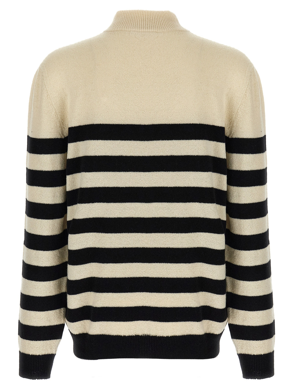 Bicolor Wool‑Cashmere Marinière Cardigan