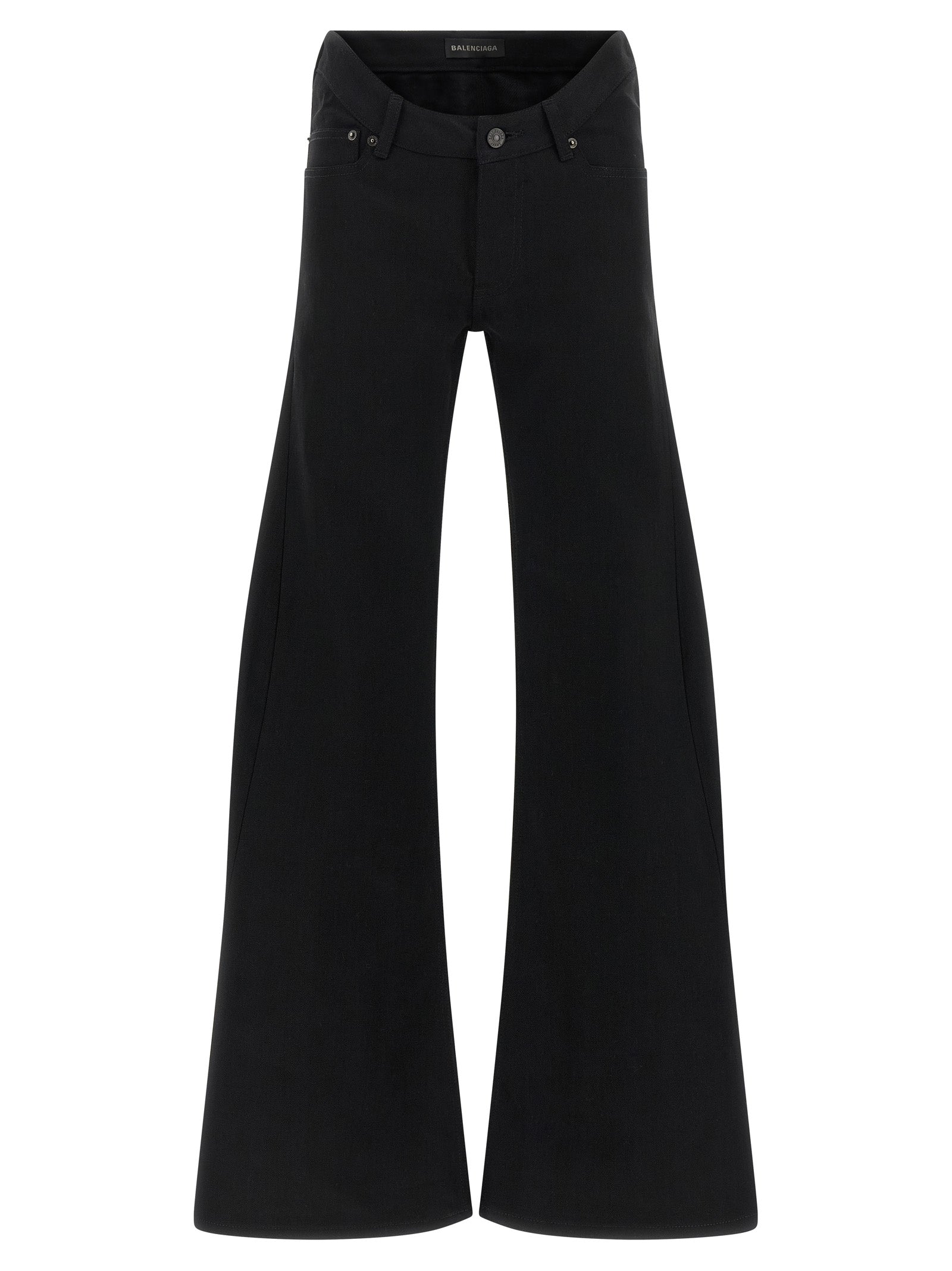 Cotton Denim Flared Jeans