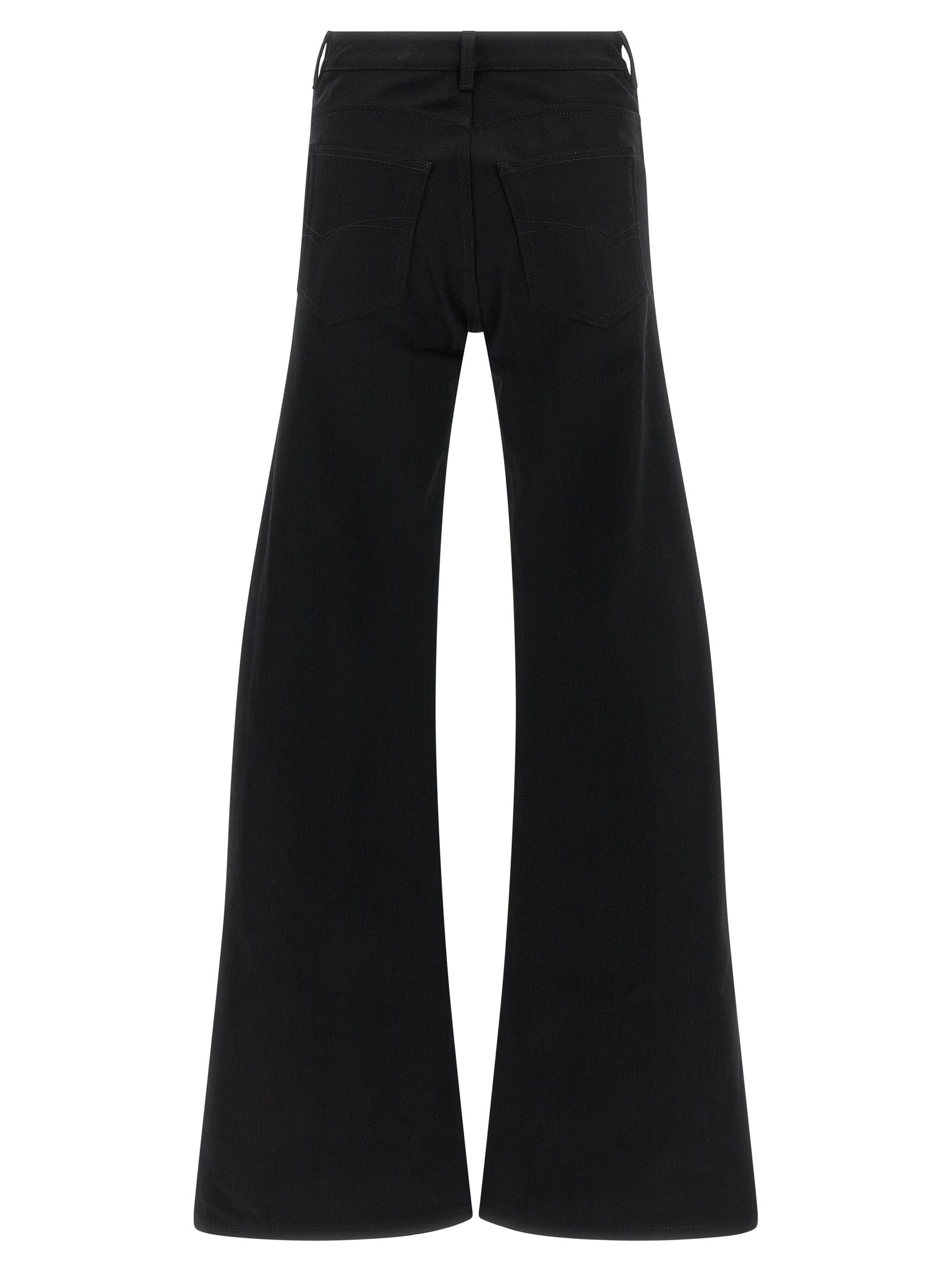 Cotton Denim Flared Jeans