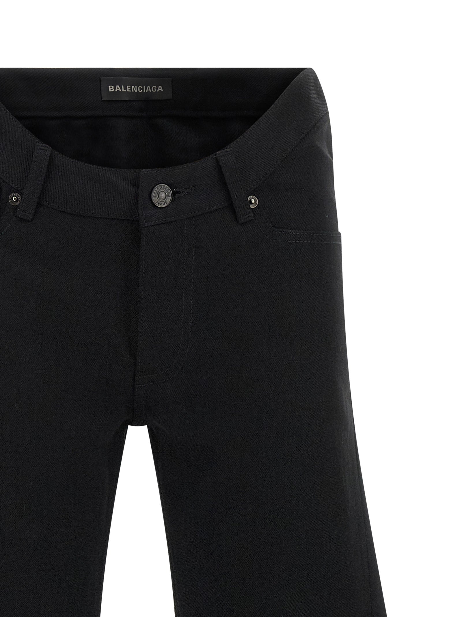 Cotton Denim Flared Jeans