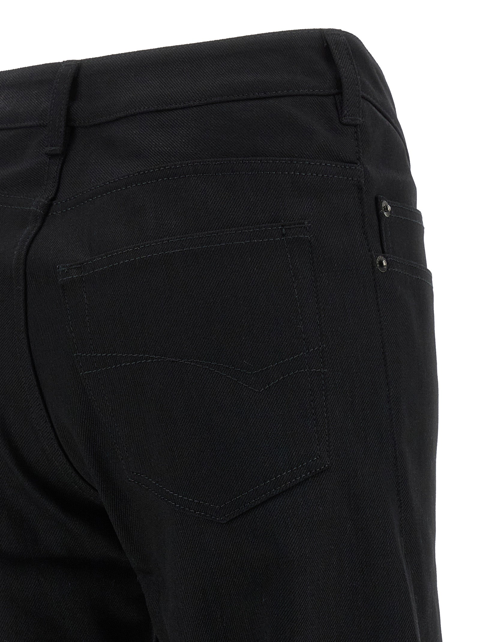 Cotton Denim Flared Jeans
