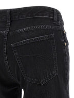 Black Cotton Flared Jeans
