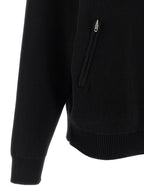 Back-to-Front Black Cotton Cardigan