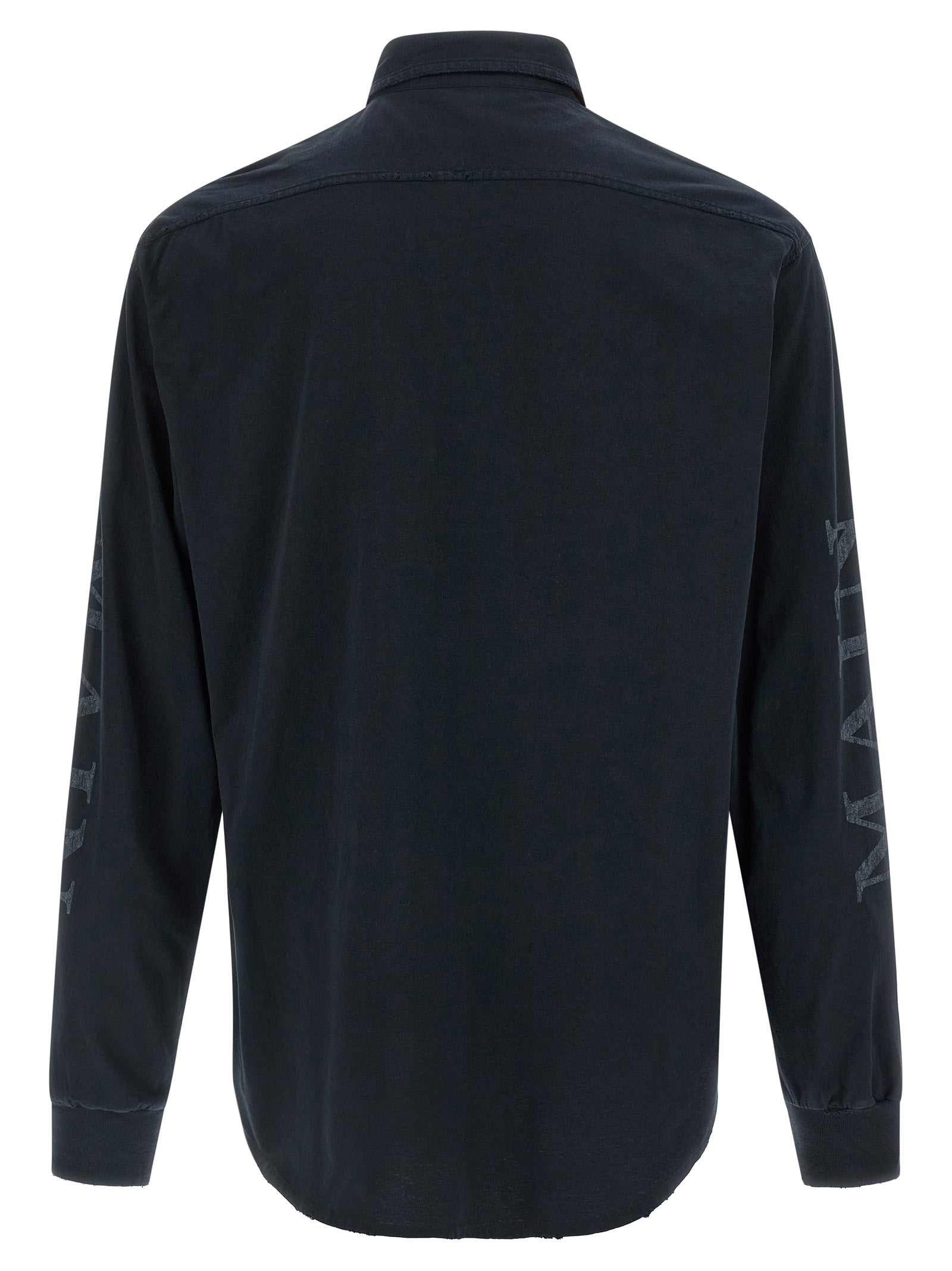 Black Cotton Jersey Blouse