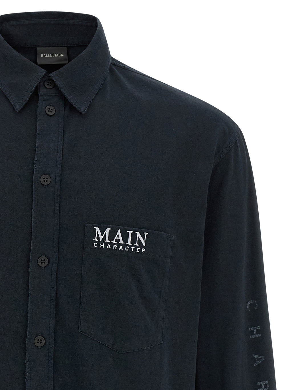 Black Cotton Jersey Blouse