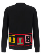 Acetate Intarsia Cardigan
