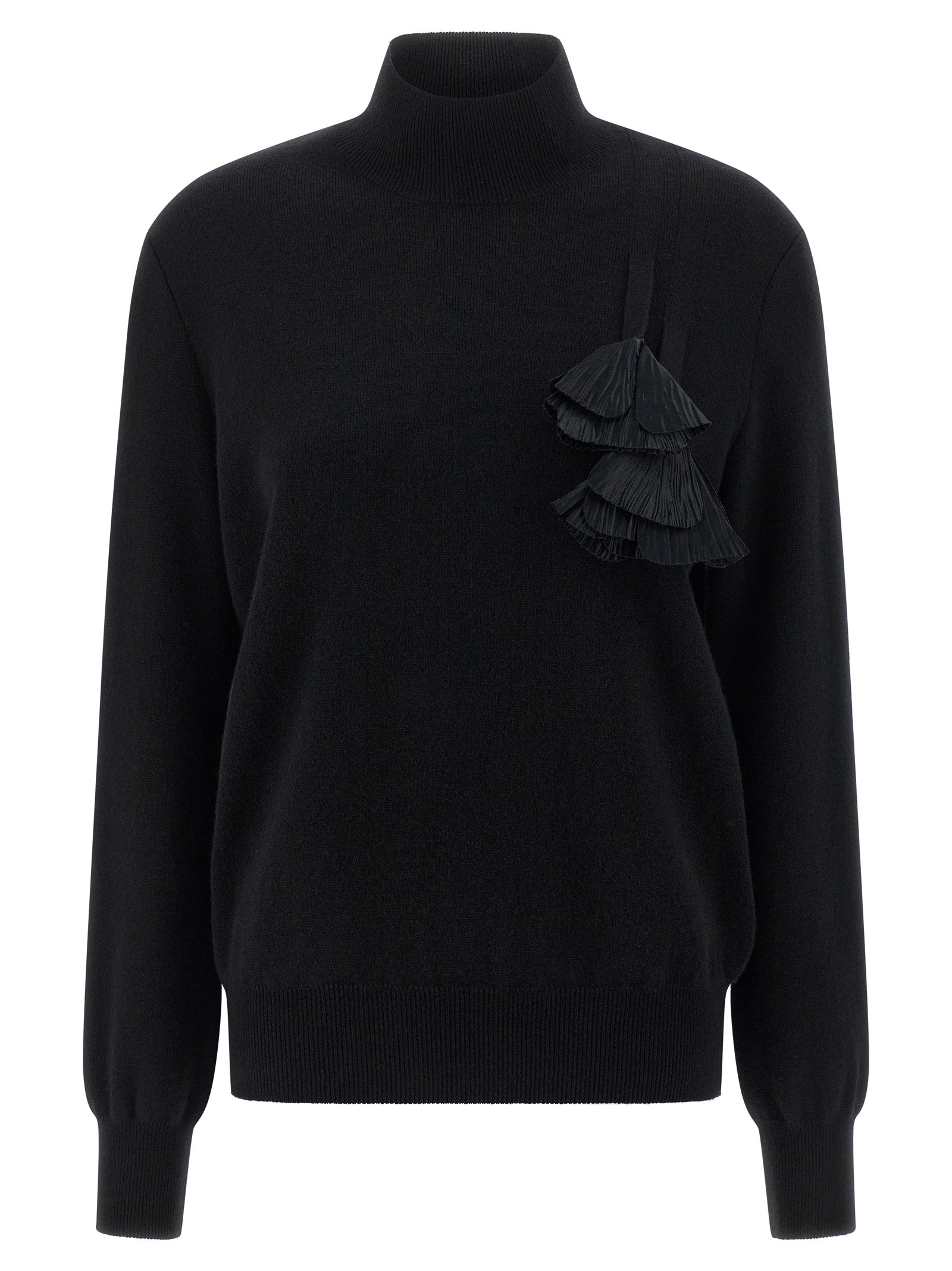 Black Wool & Cashmere Cardigan