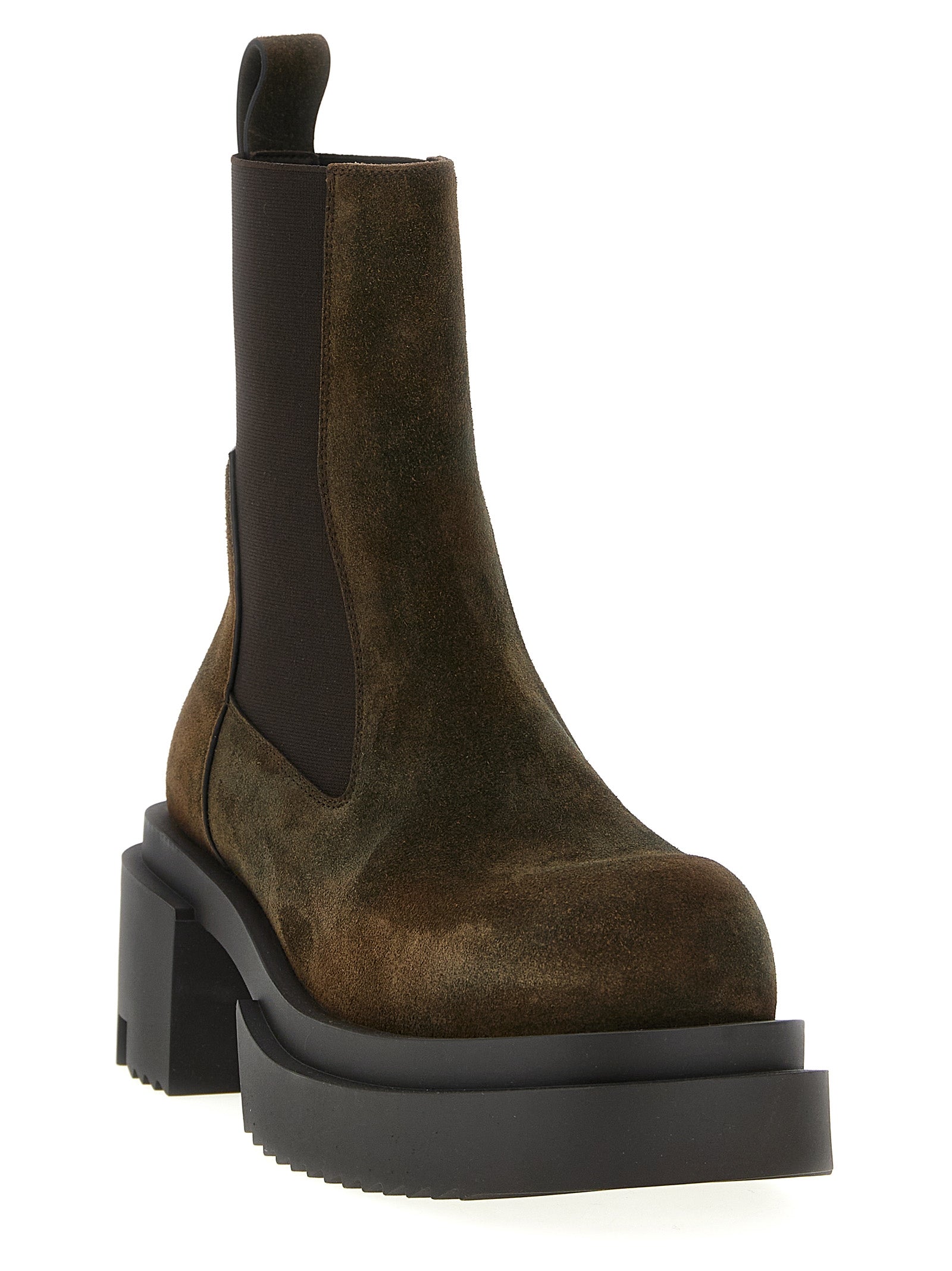 Brown Cow Fur Beatle Bogun Chelsea Boots