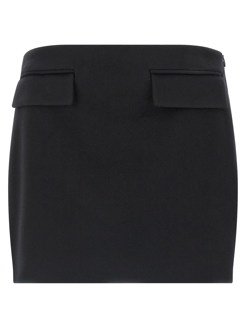 Black Virgin Wool Long Skirt