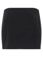 Black Virgin Wool Long Skirt