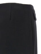 Black Virgin Wool Long Skirt