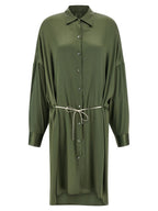 Dinidia Silk Satin Midi Dress