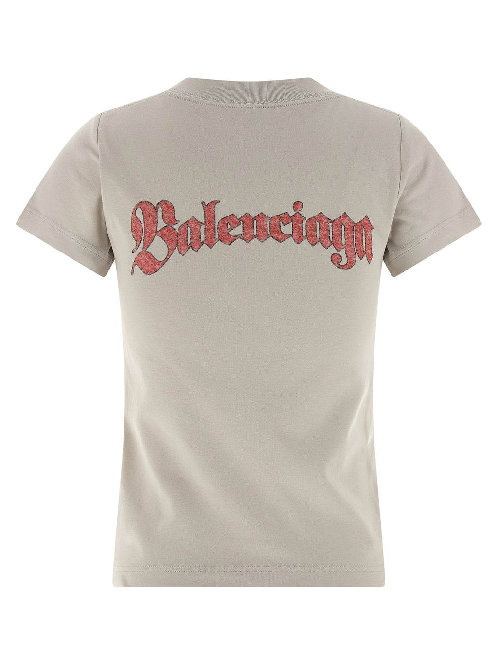 Gray Cotton Logo T-Shirt