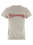 Gray Cotton Logo T-Shirt