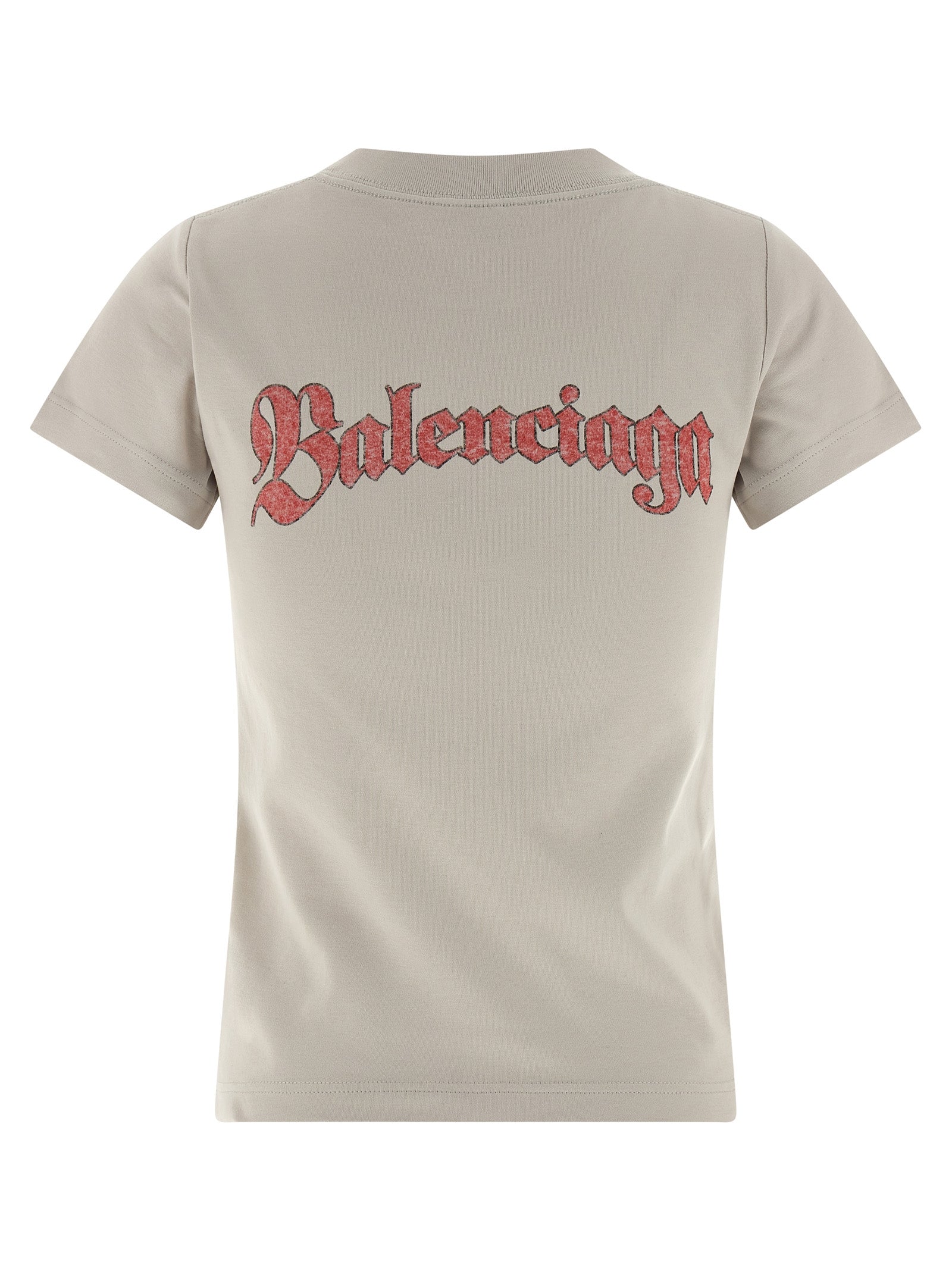 Gray Cotton Logo T-Shirt