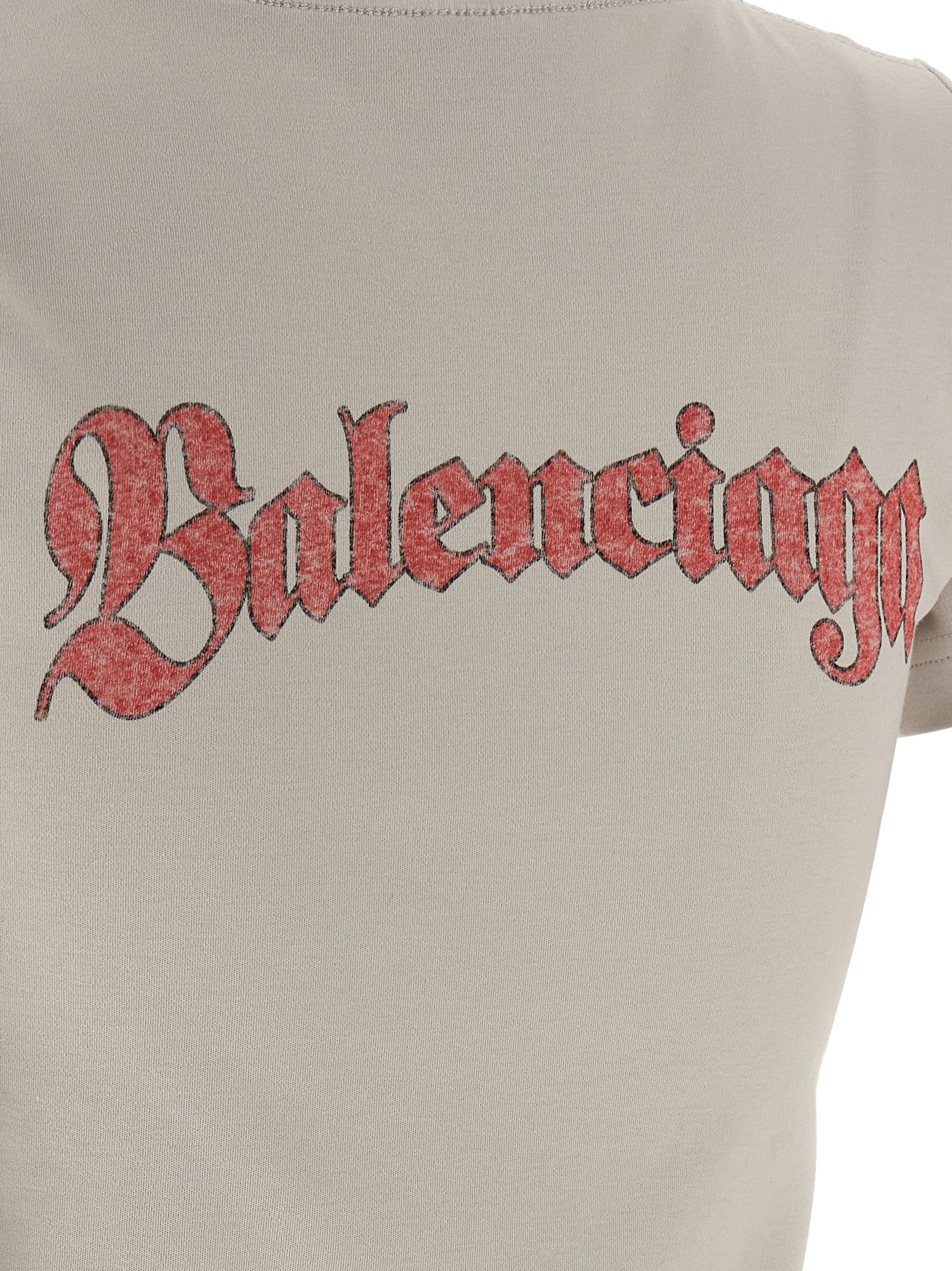 Gray Cotton Logo T-Shirt