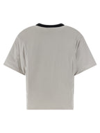 Gray Lyocell‑Elastane Crew Tee