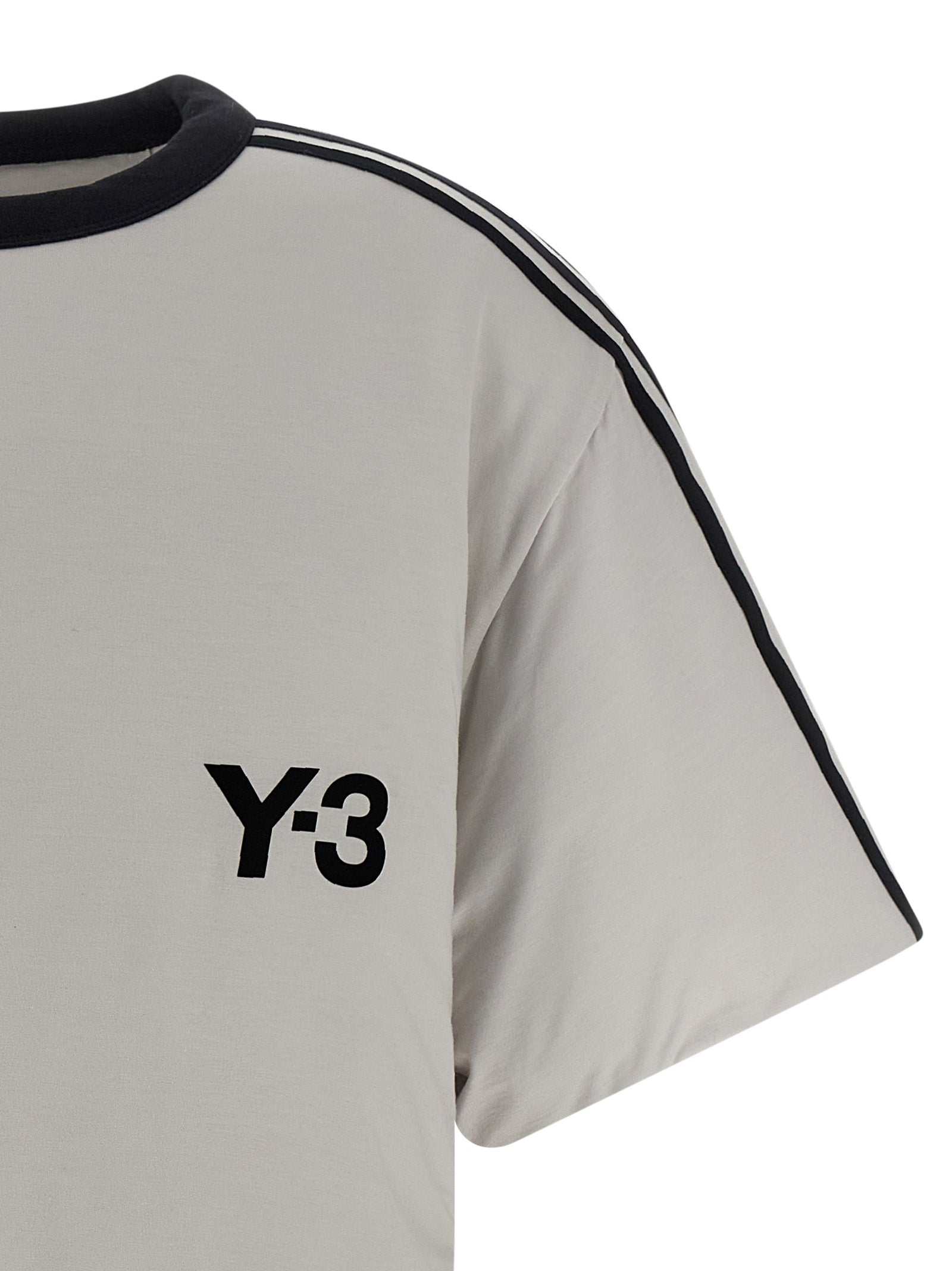 Gray Lyocell‑Elastane Crew Tee