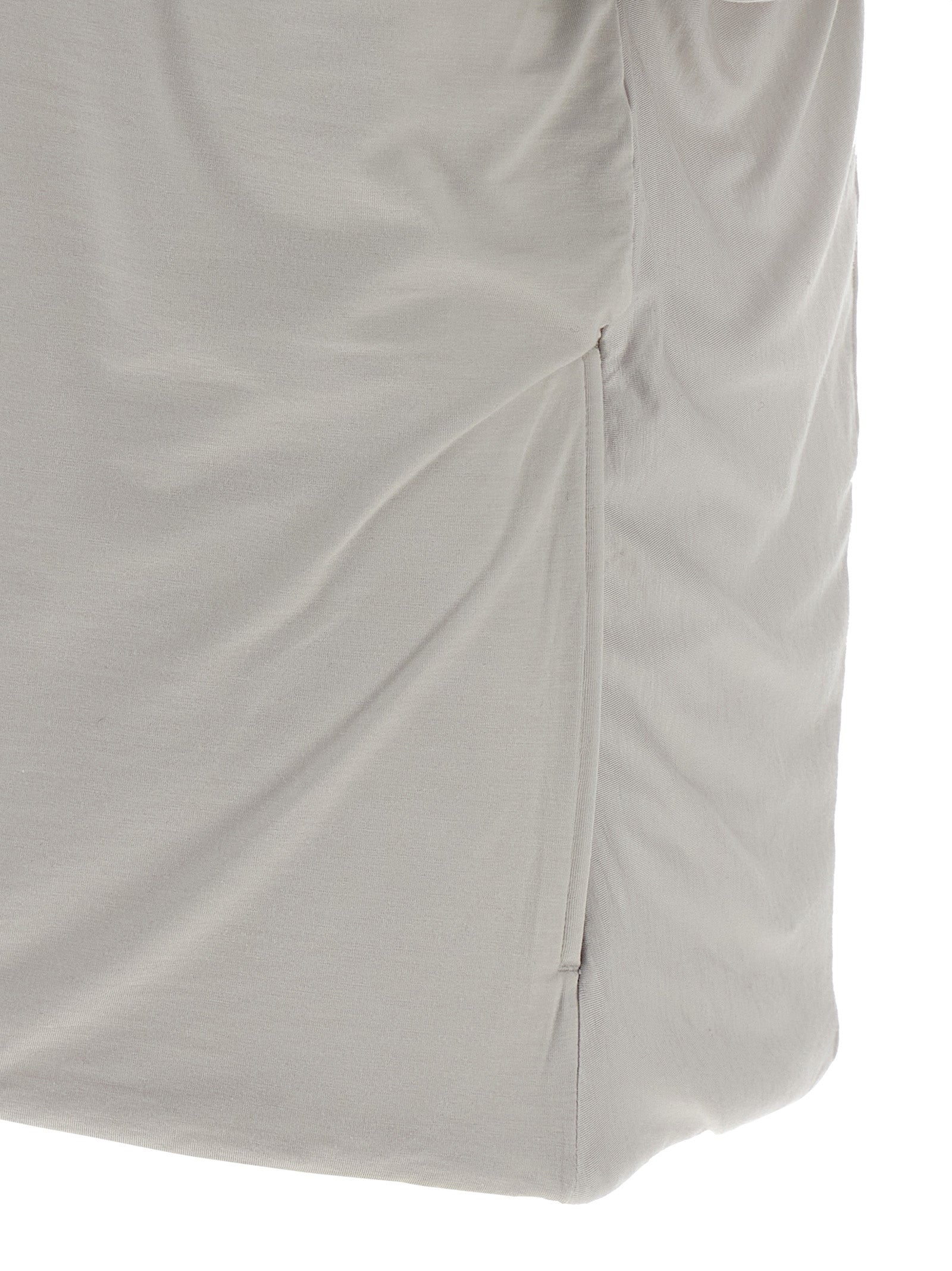 Gray Lyocell‑Elastane Crew Tee