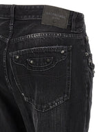 Black Cotton City Straight-Leg Jeans