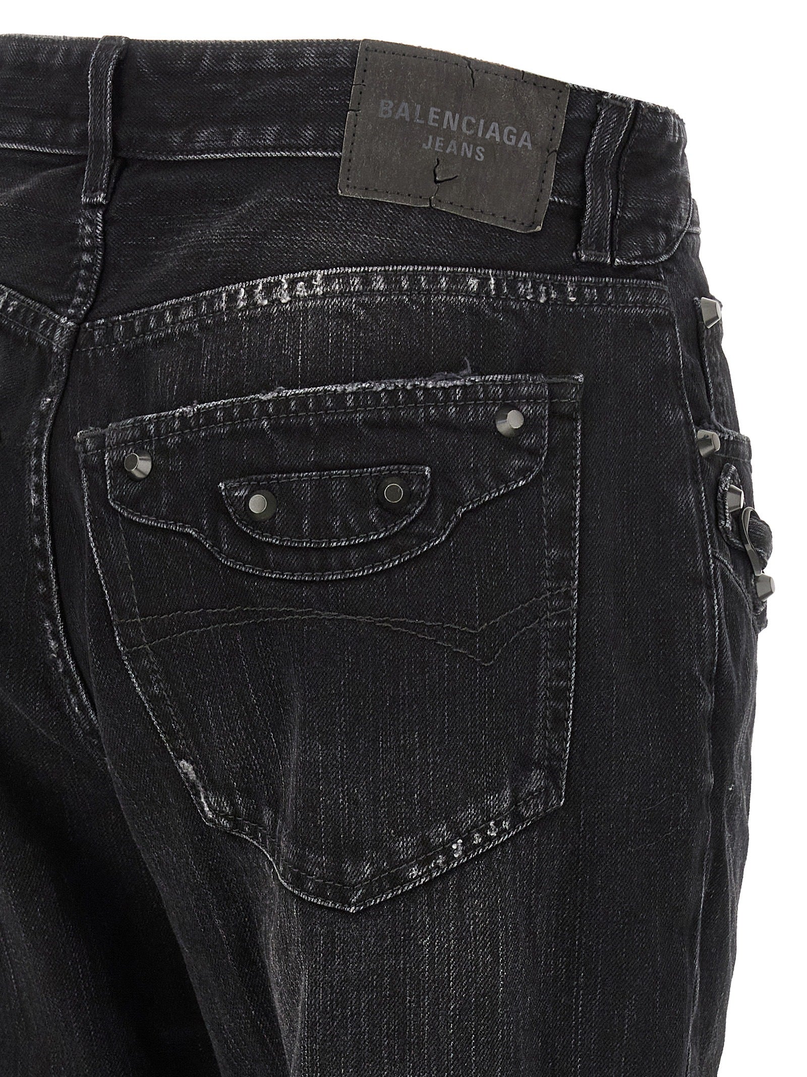 Black Cotton City Straight-Leg Jeans