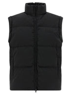 Black Quilted Goose Feather Down Jacket