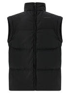Black Quilted Goose Feather Down Jacket