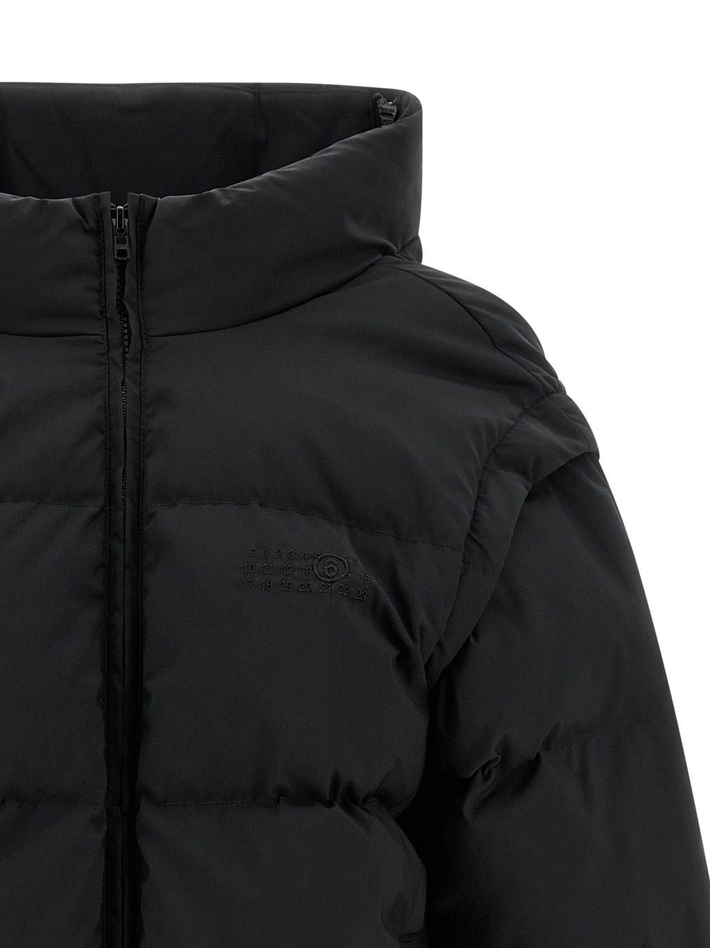 Black Quilted Goose Feather Down Jacket