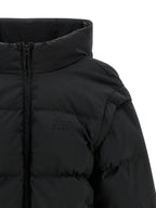 Black Quilted Goose Feather Down Jacket
