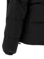 Black Quilted Goose Feather Down Jacket