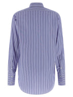 Light Blue Striped Cotton Blouse