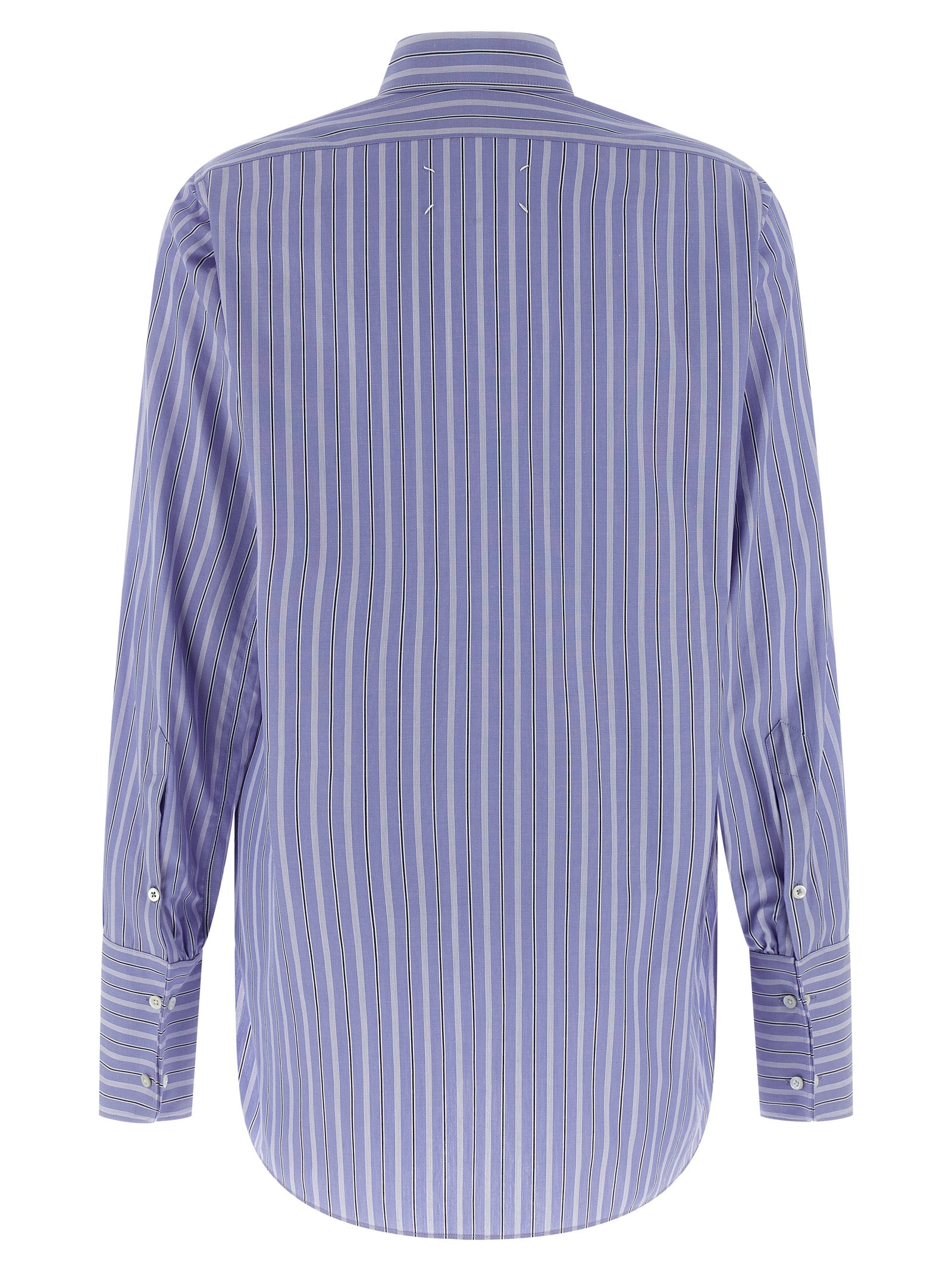 Light Blue Striped Cotton Blouse