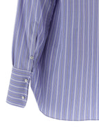 Light Blue Striped Cotton Blouse