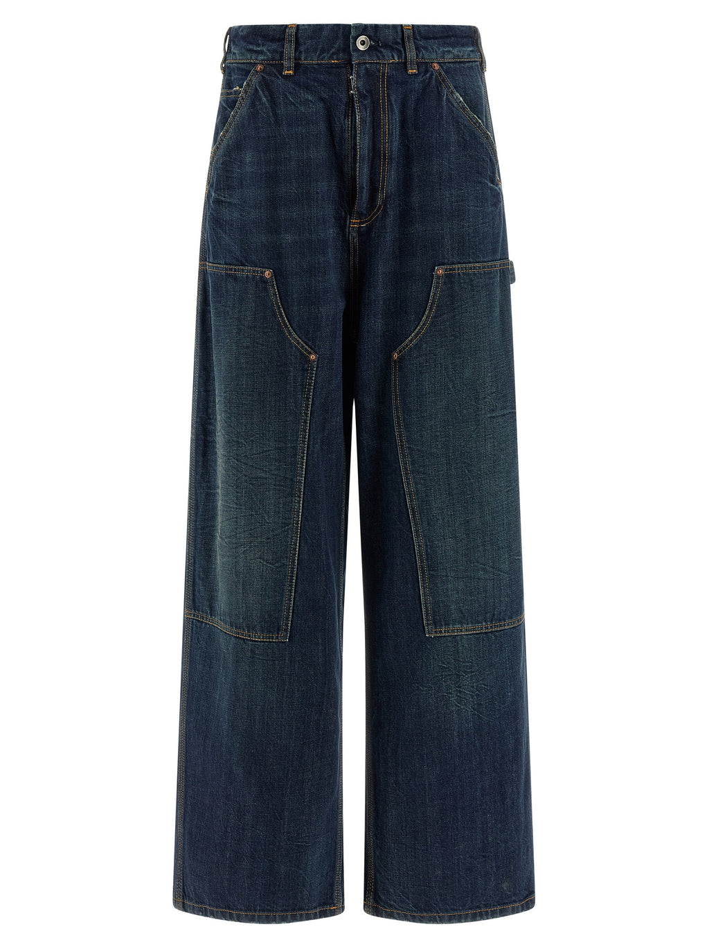Blue Cotton Relaxed Fit Jeans