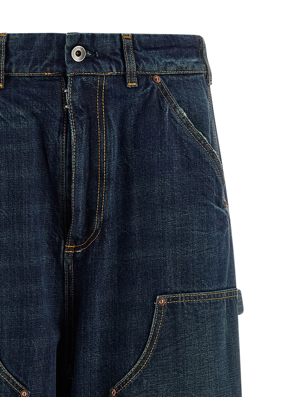 Blue Cotton Relaxed Fit Jeans