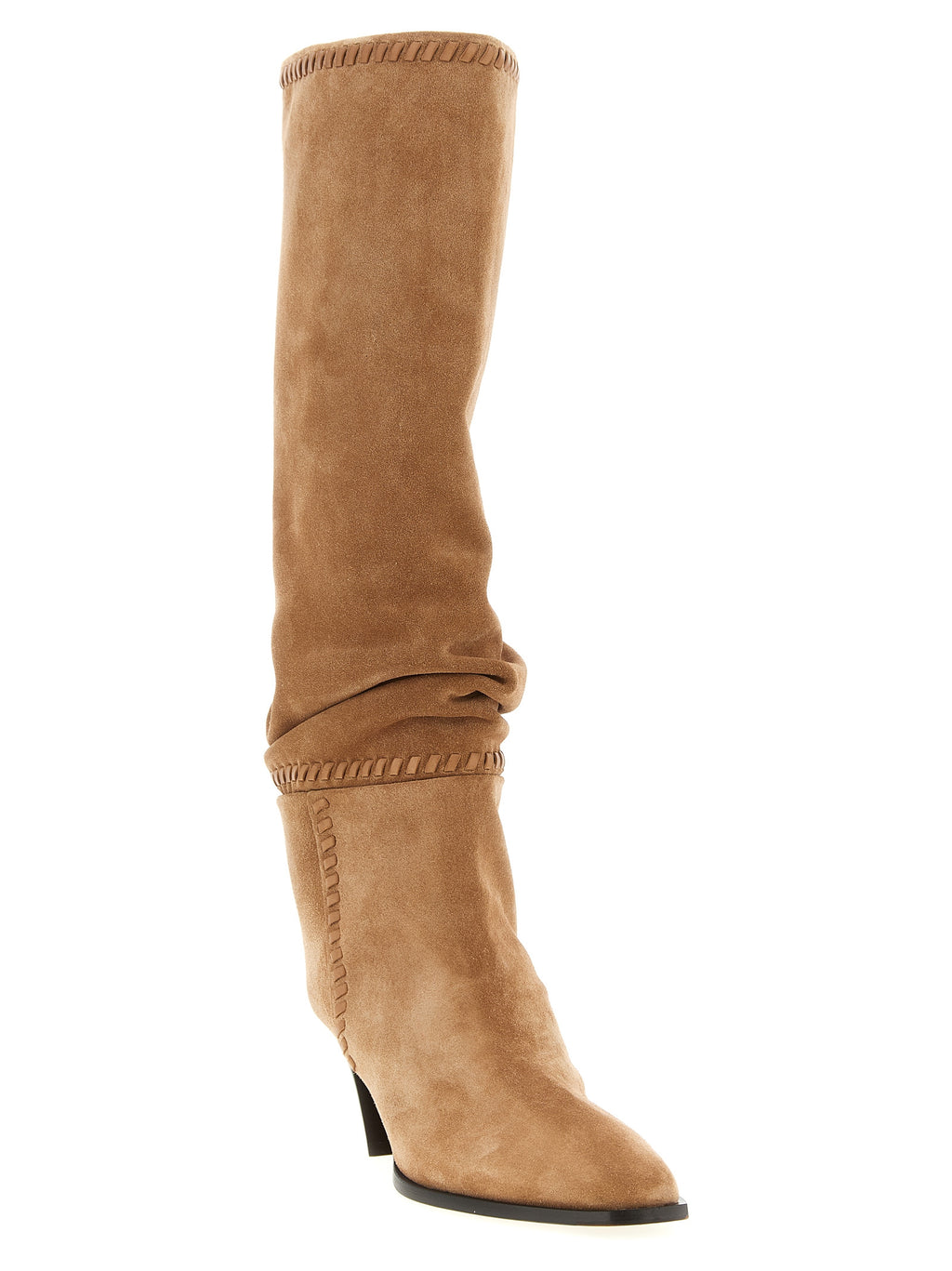 Hart Beige Suede Over The Knee Boots