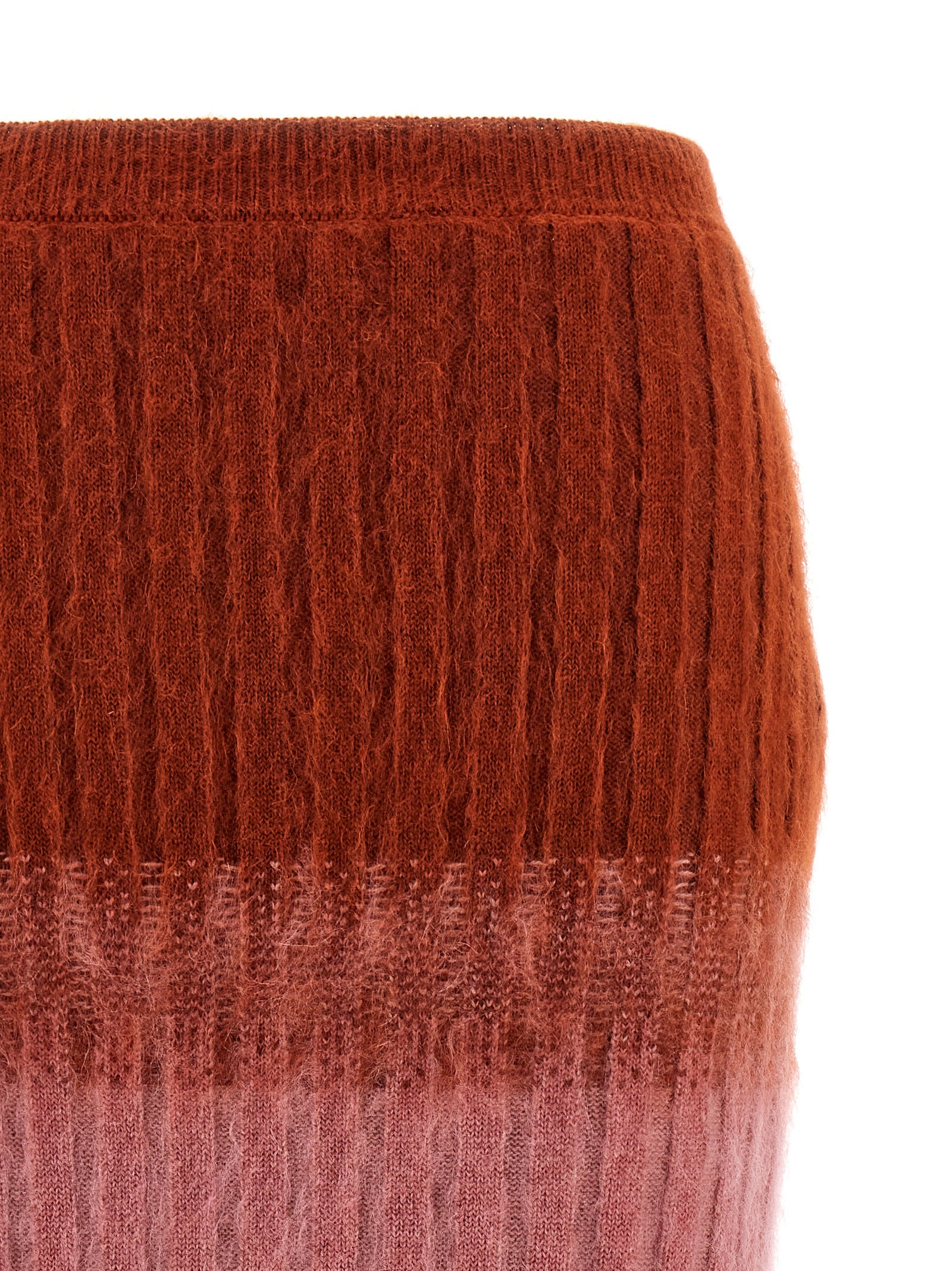 Multicolor Wool Midi Skirt