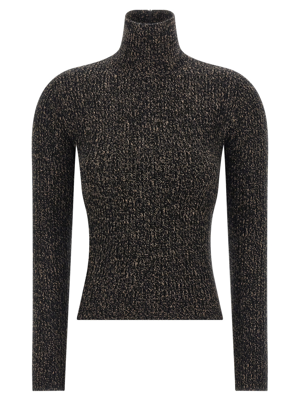 Black Wool Cashmere Azulene1234 Turtleneck Sweater