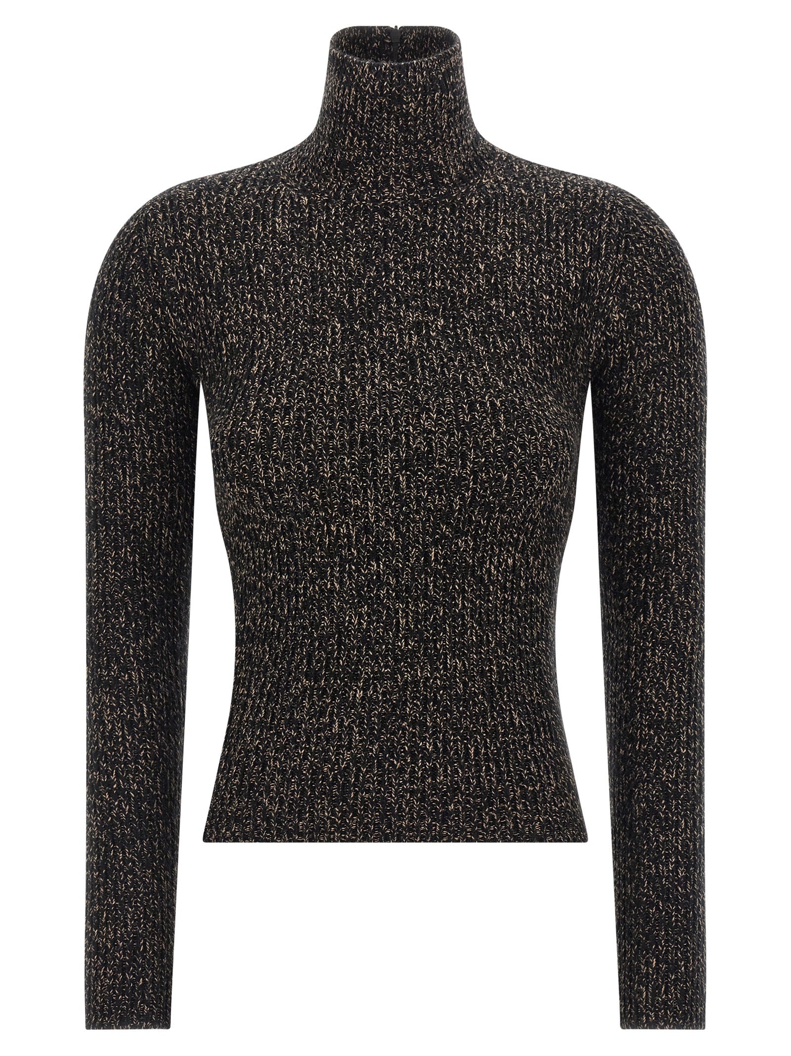 Black Wool Cashmere Azulene1234 Turtleneck Sweater